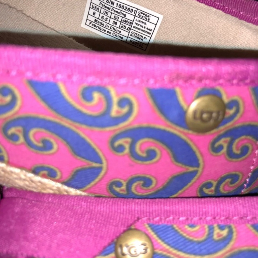 UGG Indah Marrakech Raspberry & Blue Skimmers-8 - Picture 3 of 5